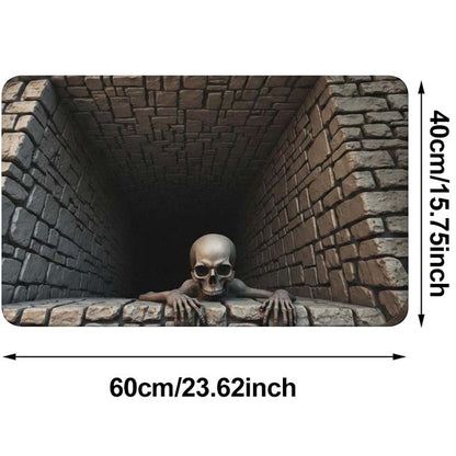 Halloween Door Mat, Illusion Rug 3D Visual Hole Design Rug Spooky Patterned Home Mat 🎃