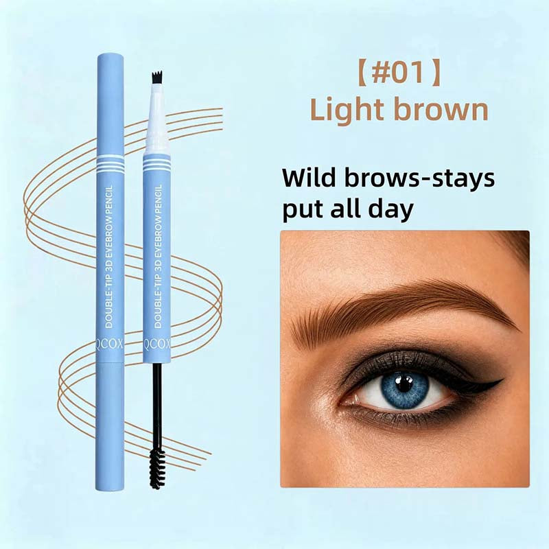 2-in-1 Waterproof Micro-Fork Eyebrow Pen-Tinted Gel Cosmetic🖌️