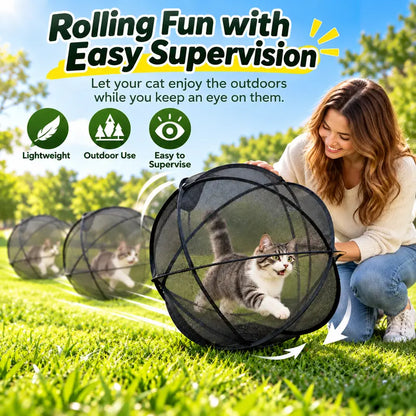 Portable Outdoor Cat Enclosure Mesh Ball Cat Cage 🐱