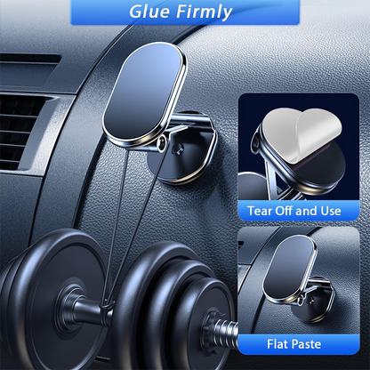 Foldable 360° Rotatable Metal Magnetic Car Phone Holder 🧲
