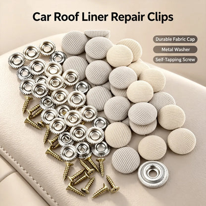 50 Pack Car Roof Headliner Repair Buttons, Fabric Covered Retainer Screws 🚗
