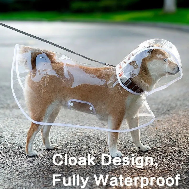 Transparent Thick Cape Dog Raincoat for Small Medium Dogs 🐶