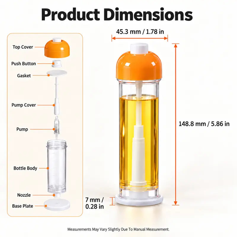 Refillable Oil Sprayer for Cooking, Olive Oil Spray Bottle with Bottom Nozzle🧂