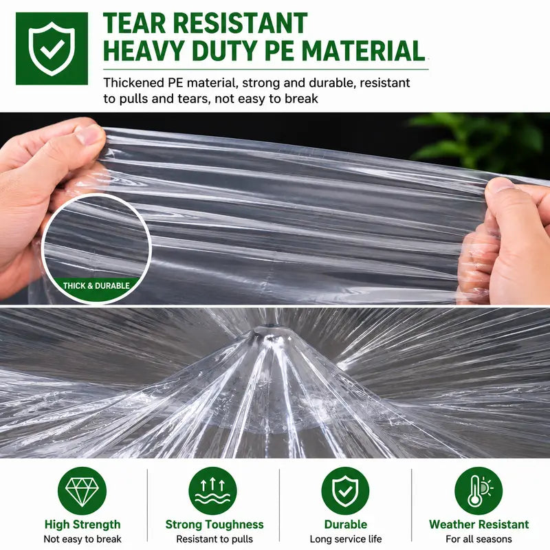 Flexible tear resistant polyethylene tarp material