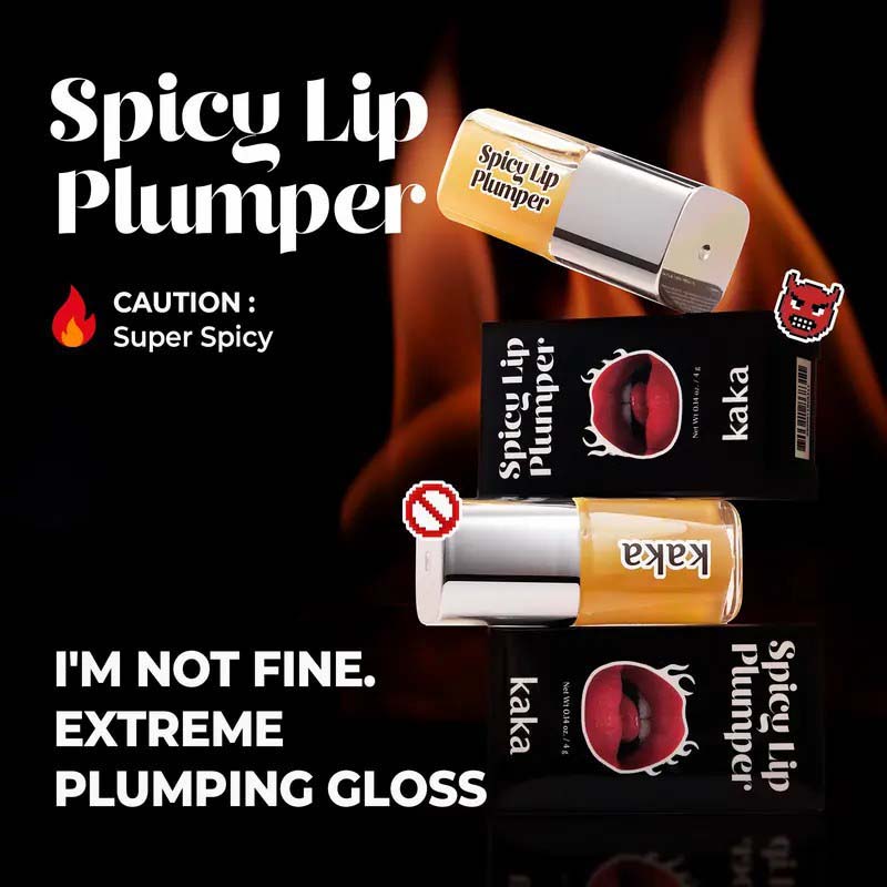 Spicy Lip Plumper Gloss, Fuller Lips High-Shine Treatment🌶️