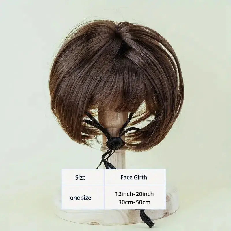 Cute Short-Hair Wig Pet Headband, Funny Pet Wig Hair Accessories for Dogs and Cats 🐶