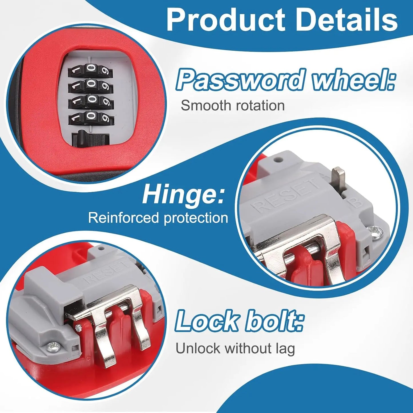 Wall Mount Key Lock Box - 4 Digit Combination Lockbox for Keys Safe Security🔑