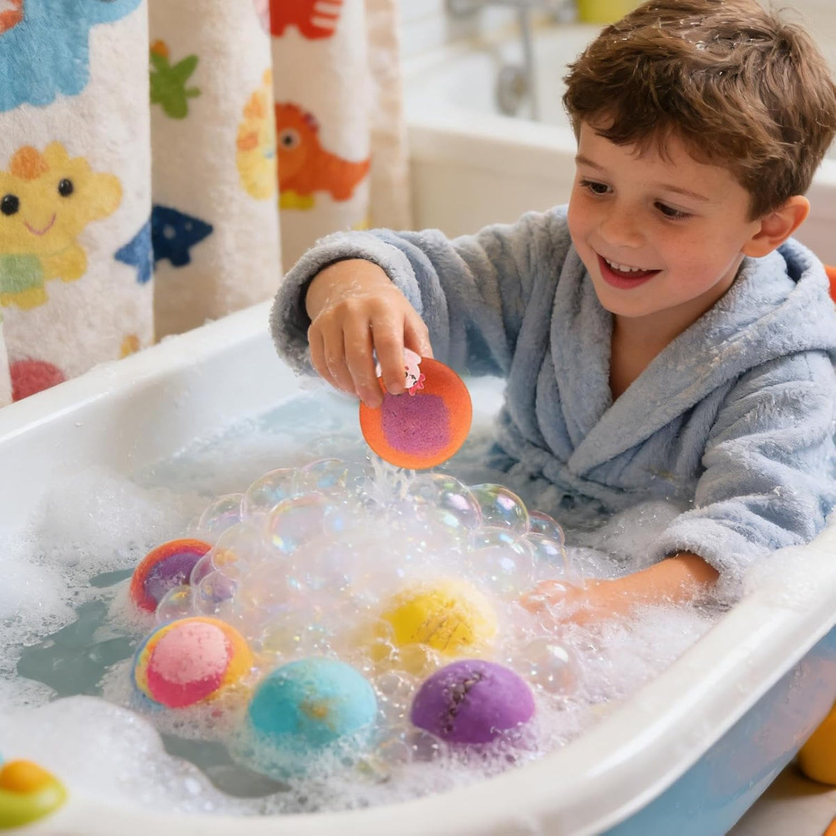 Kids Bath Bombs with Surprise Spring Toys Inside🐷