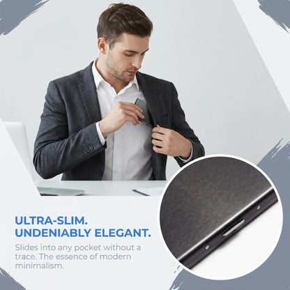 Men's Minimalist RFID Blocking Metal Card Holder Wallet💳