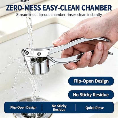 Stainless Steel Garlic Press, Heavy Duty Manual Garlic Crusher Tool🧄
