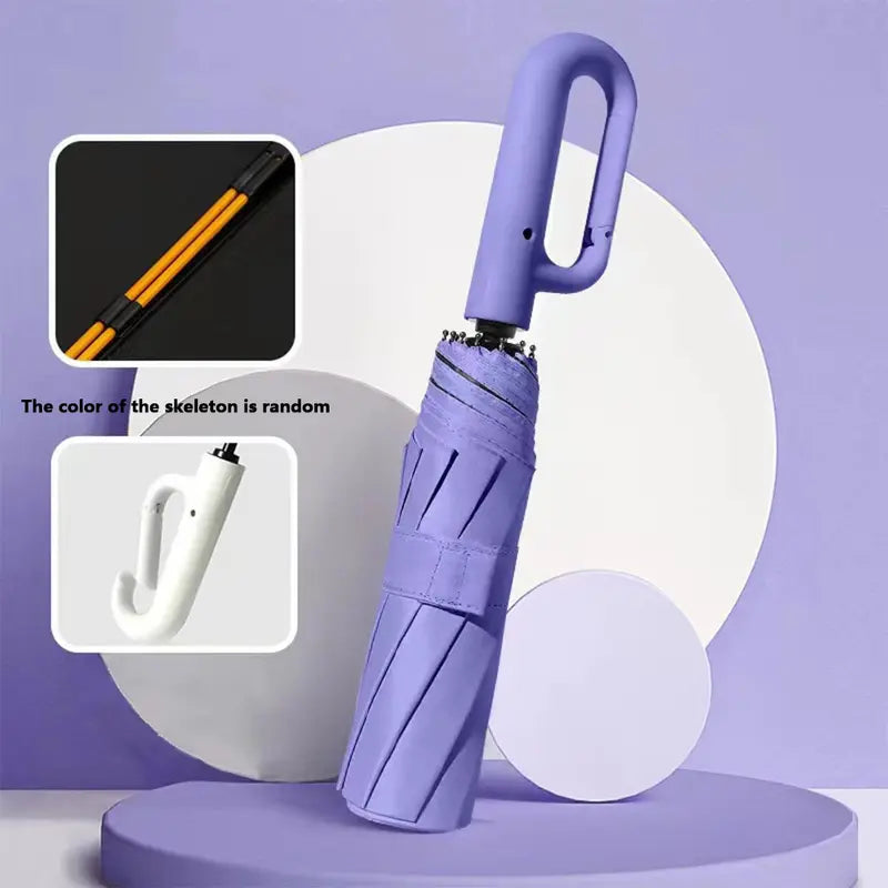 Automatic Folding Umbrella,Portable Rain Umbrella with Loop Buckle☂️