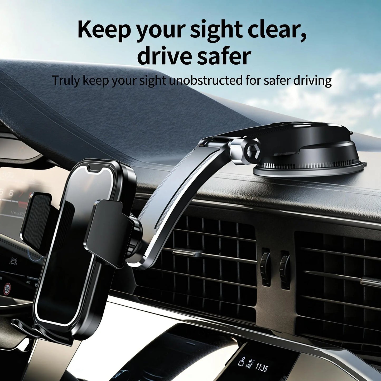 Car Phone Holder 2026 Ultimate Phone Holder for Your Car Windshield Dashboard Cell Phone Car Mount📱