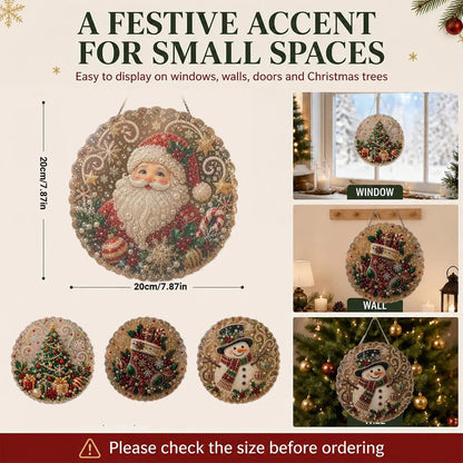 Christmas Pearl Diamond Painting Suncatcher Craft Kit (8in), DIY Crafting Set🎄