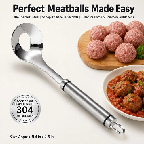 Stainless Steel Meatball Maker Spoon, Non‑Stick Meat Ball Extrusion Scoop 🍲