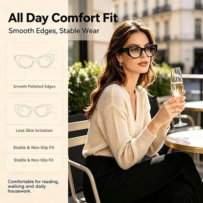 Women's Reading Glasses Anti-Blue Light Full Frame Square🕶️