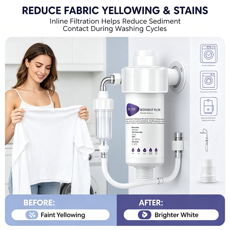5 Micron PP Water Filter, Reduce Rust & Chlorine with Quick Connect Adapter for Washing Machine 💦