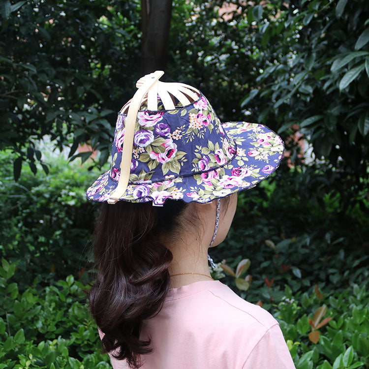 Fan Hat Bamboo Foldable Hand Fan for Sun Hat Women🌞