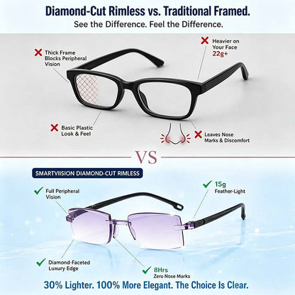 Smart Zoom Diamond-Cut Reading Glasses 👓