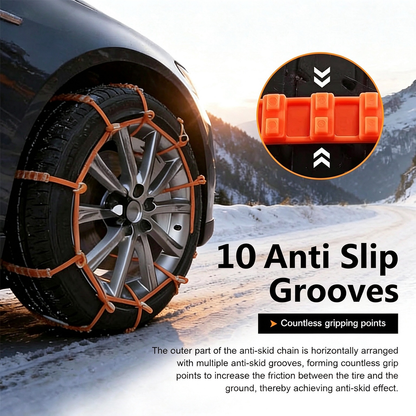 10 Pcs Winter Car Snow Chains Universal Anti-Skid Tire Chain ❄️