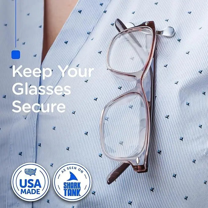 Magnetic Glasses Holder - Premium Strength Magnetic Hold - Fits All Frames👓