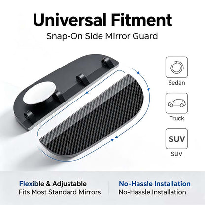 One Pair Snap-On Mirror Rain Visor Eyebrows, Waterproof Carbon Fiber Auto Exterior 🚗