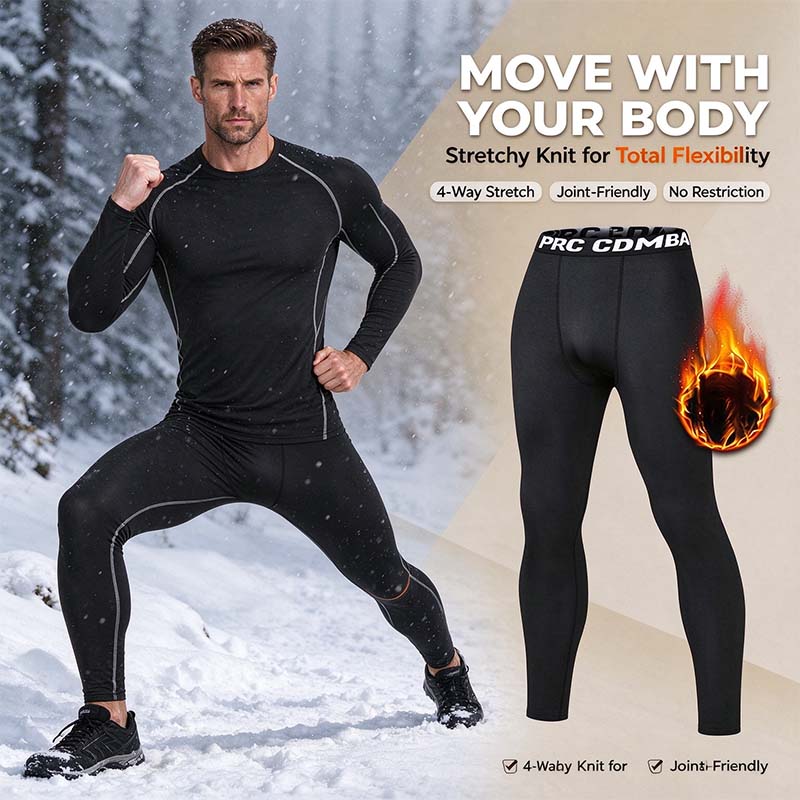 Men's Thermal Underwear Set - Long Sleeve T-Shirt & Pants 👕