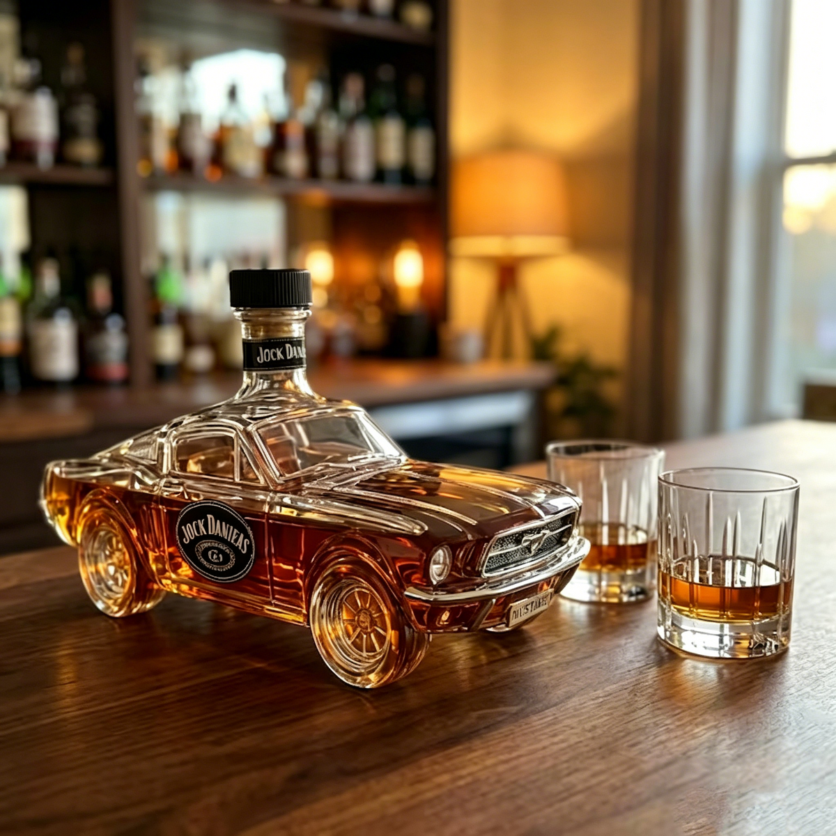 4 Styles Whiskey Decanter, Car Shaped Glass Bottle