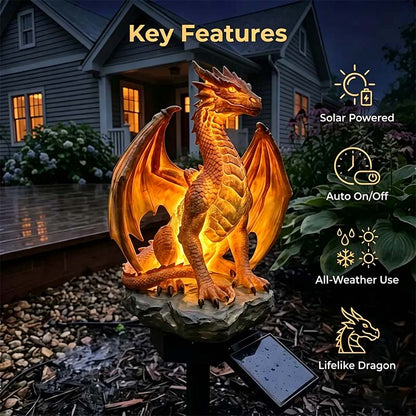 Solar Dragon Garden Statue Light🐲