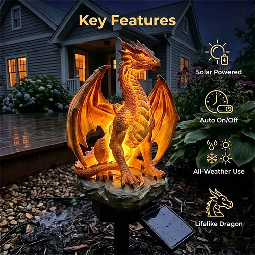 Solar Dragon Garden Statue Light🐲