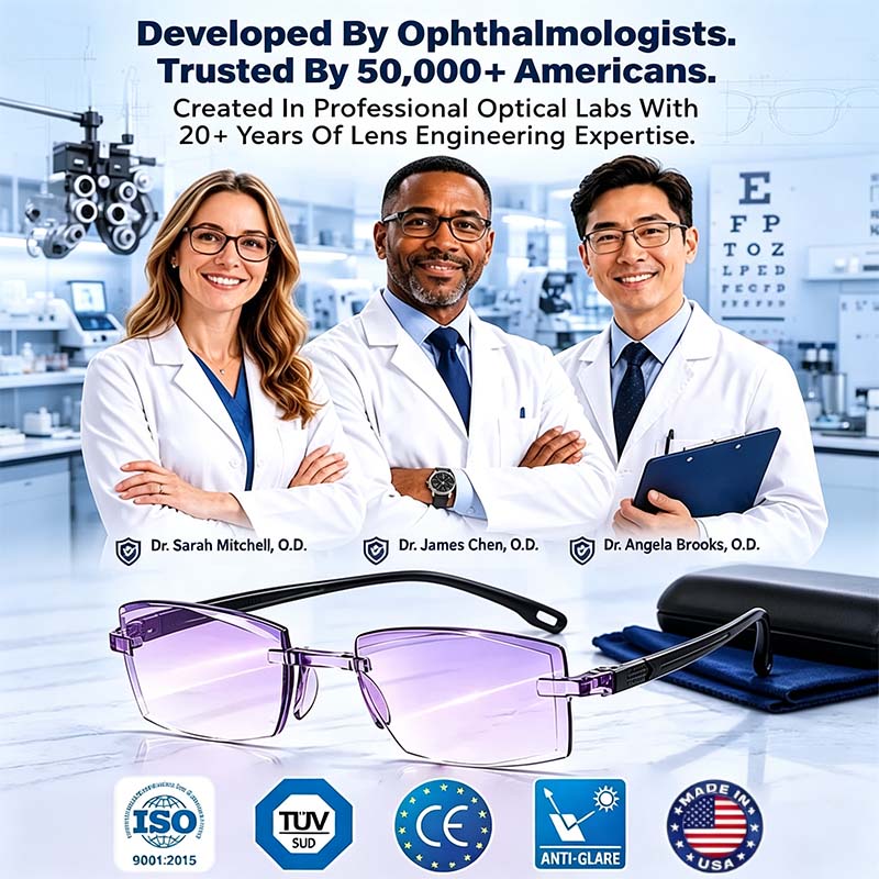 Smart Zoom Diamond-Cut Reading Glasses 👓
