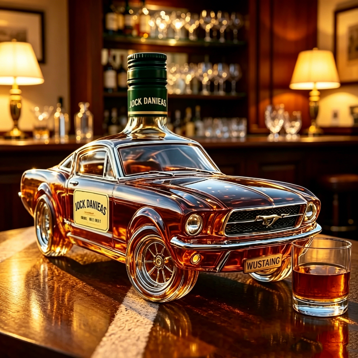 4 Styles Whiskey Decanter, Car Shaped Glass Bottle