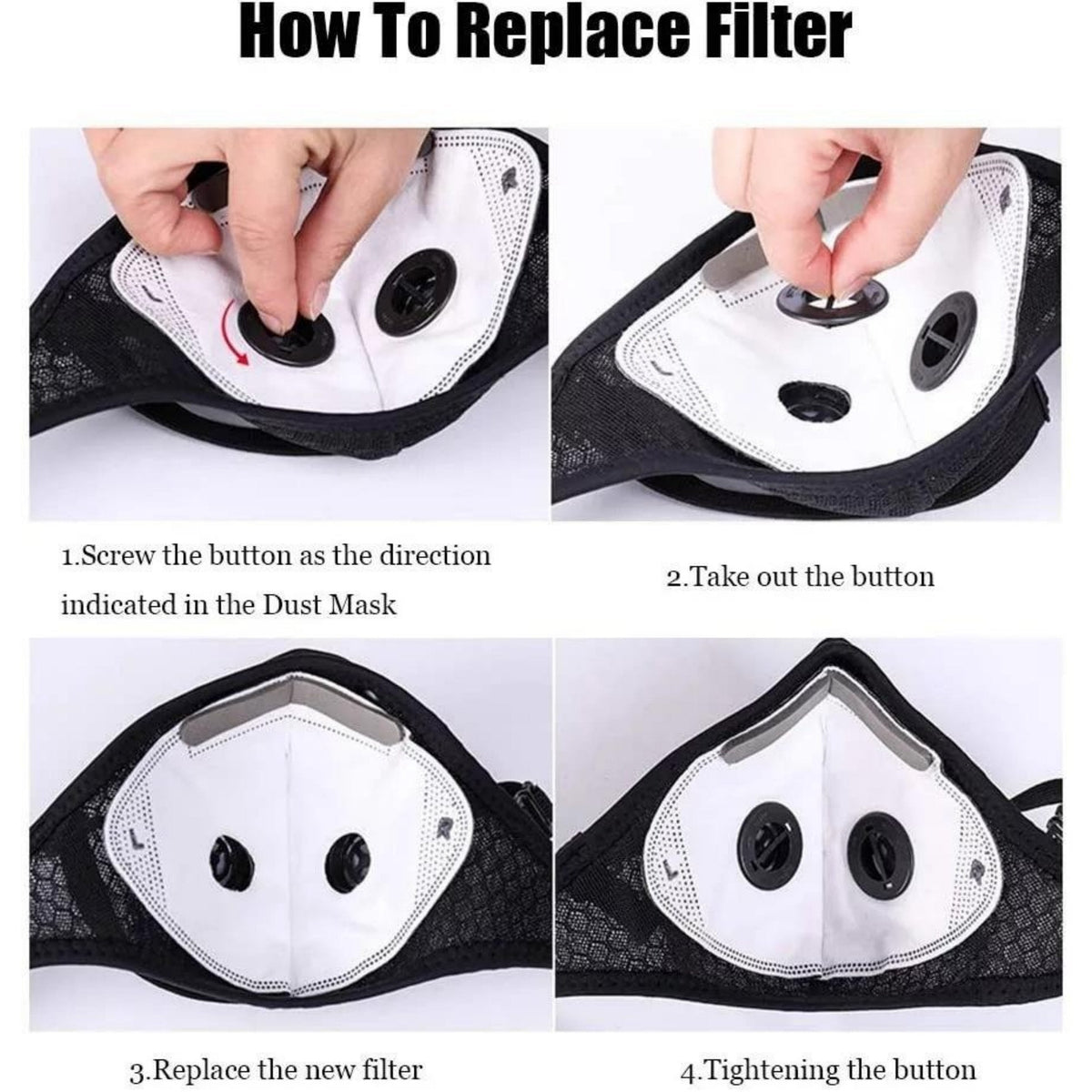 Carbon Filter Dust Mask | Reusable Adjustable Breathable Mask😷