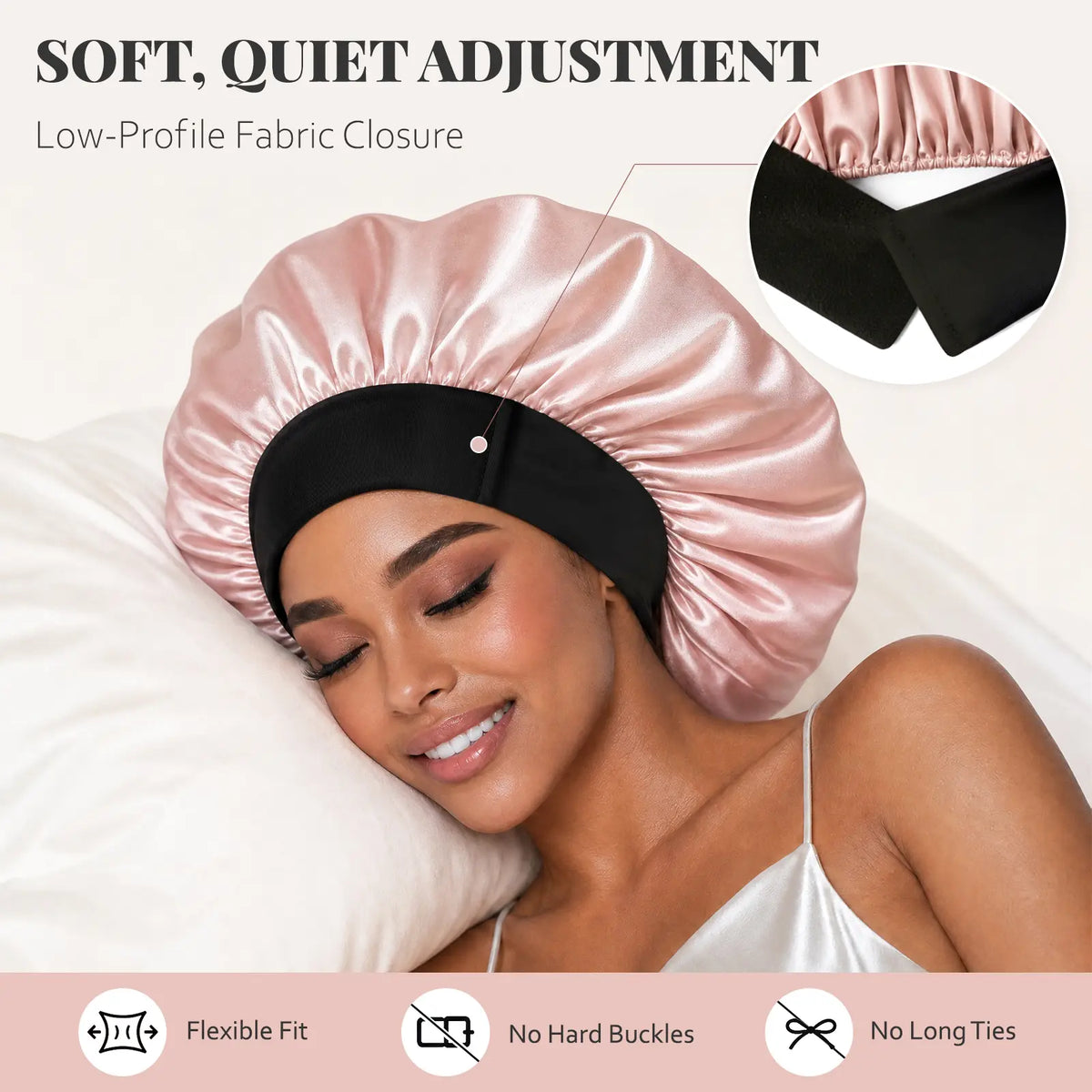 Bonnet for Men Hair Bonnet for Sleeping Double Layer Satin Bonnets 😴