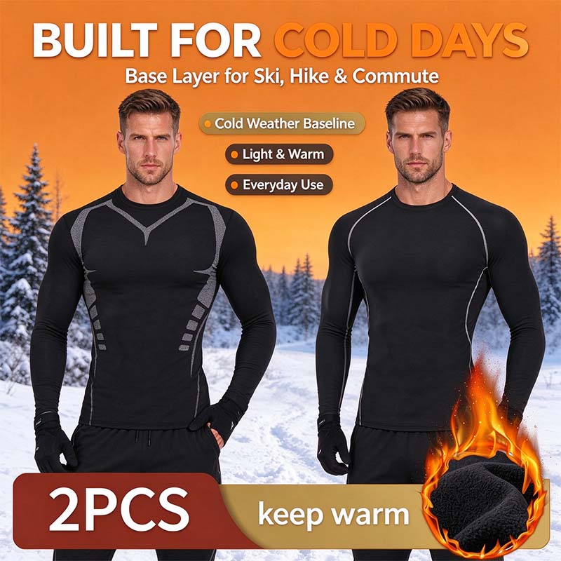 Men's Thermal Underwear Set - Long Sleeve T-Shirt & Pants 👕