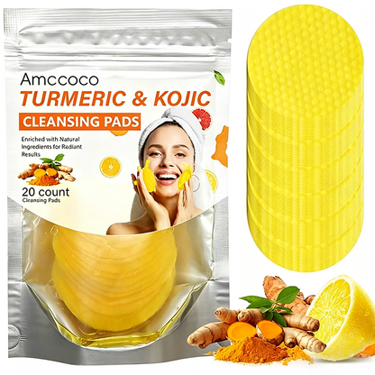 Turmeric & Kojic Acid Cleansing Pads,20pcs🟡