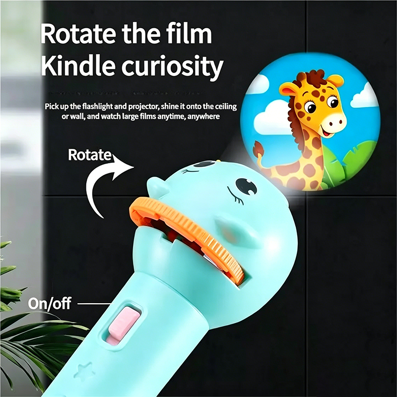 Kids Bedtime Story Projector Flashlight 48 Patterns Educational Toy🔦