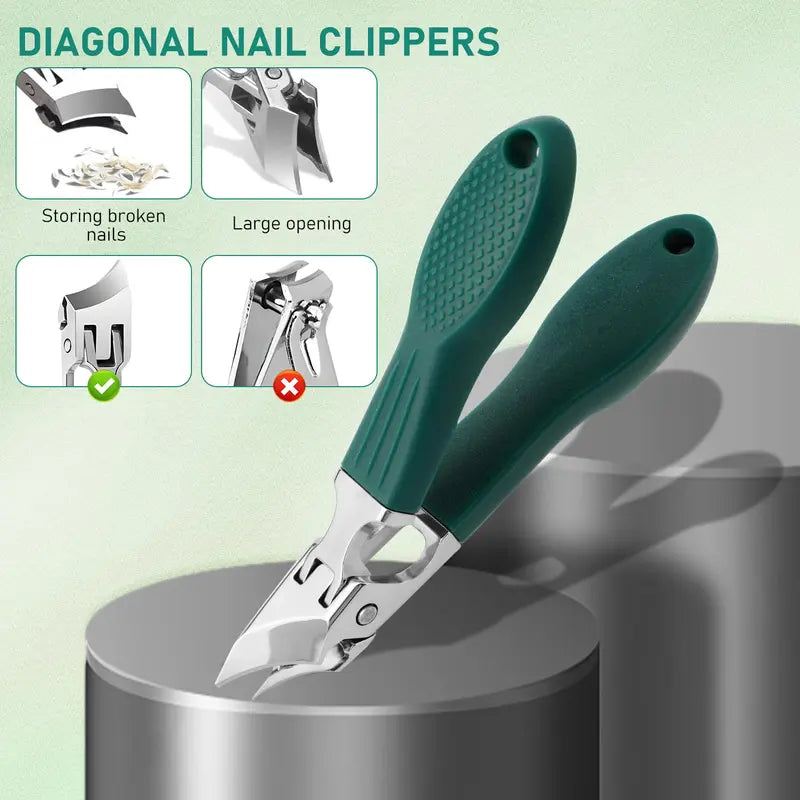 Three-Piece Set of Beak-Shaped Nail Clippers with Ergonomic Design