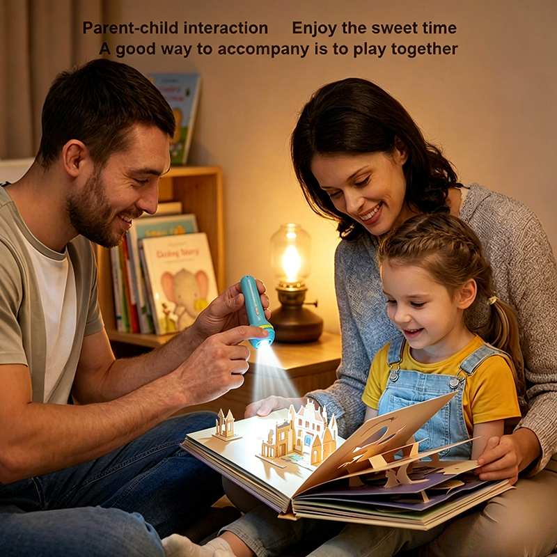 Kids Bedtime Story Projector Flashlight 48 Patterns Educational Toy🔦