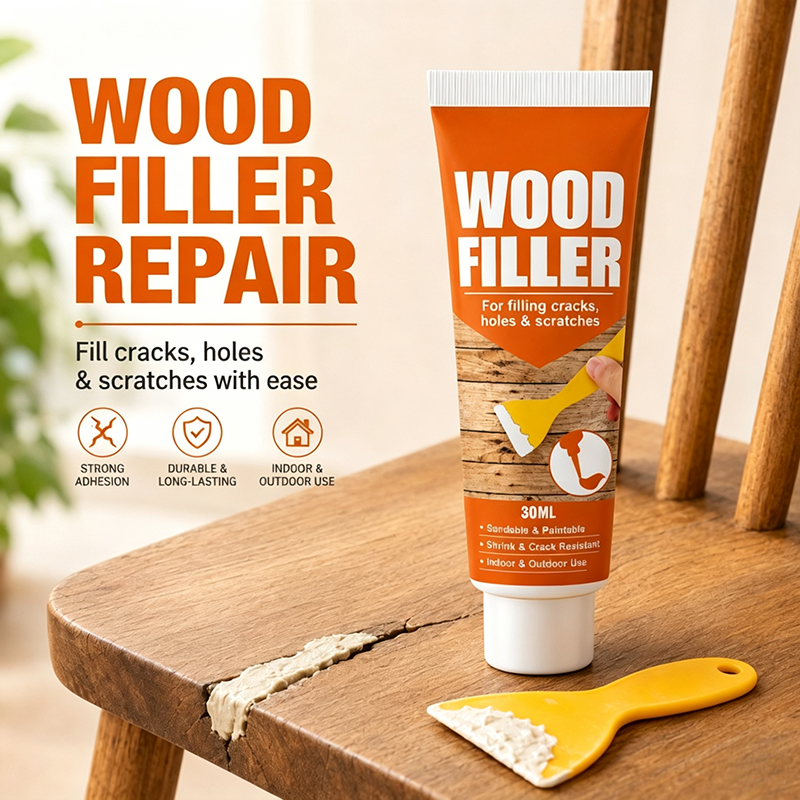 Wood filler for repairing cracks holes and scratches