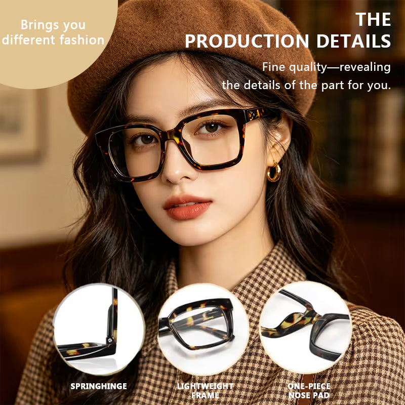 3-Pack Lightweight Tortoiseshell Square Reading Glasses for Women & Men - Blue Light Blocking👓✨