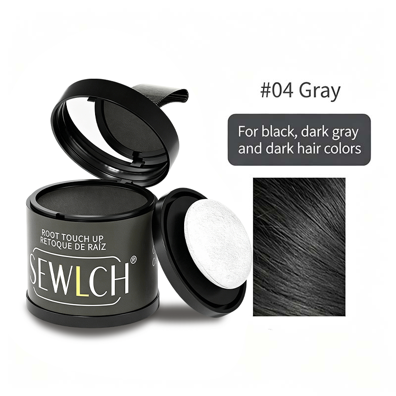 Magnetic Refillable Hair Root Touch Up Powder - Waterproof Gray Coverage & Hairline Concealer ✨