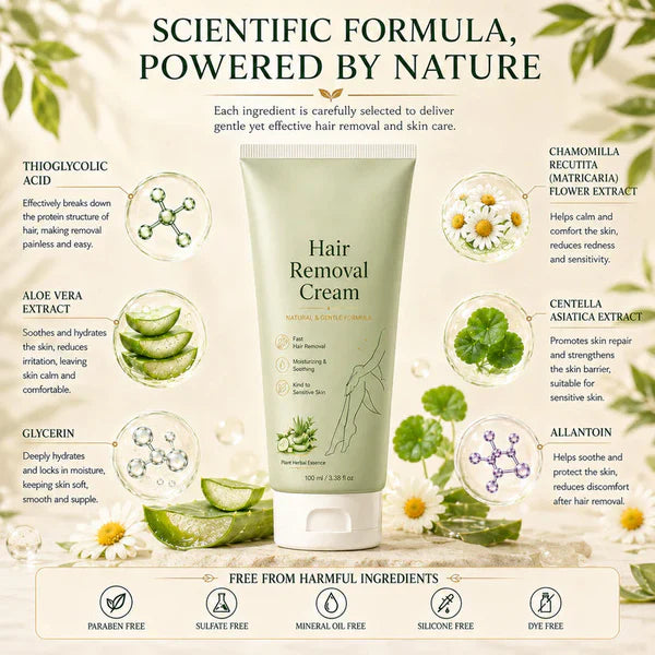 Unisex Hair Removal Cream, Mild for All Skin Types✨