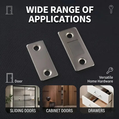 12-Pack Ultra Thin Cabinet Magnetic Door Catch Stainless Steel, Satin Nickel 🧲