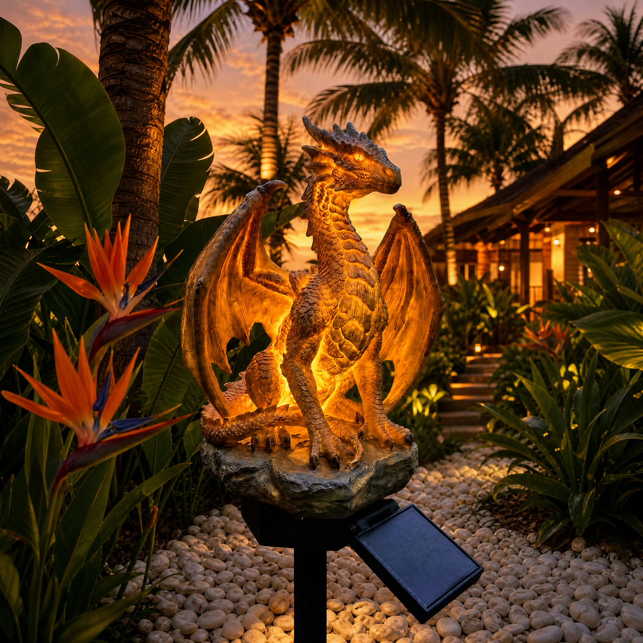 Solar Dragon Garden Statue Light🐲