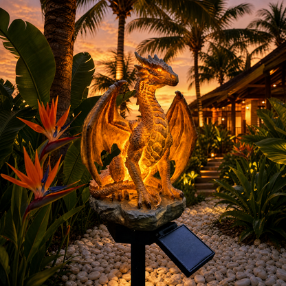 Solar Dragon Garden Statue Light🐲