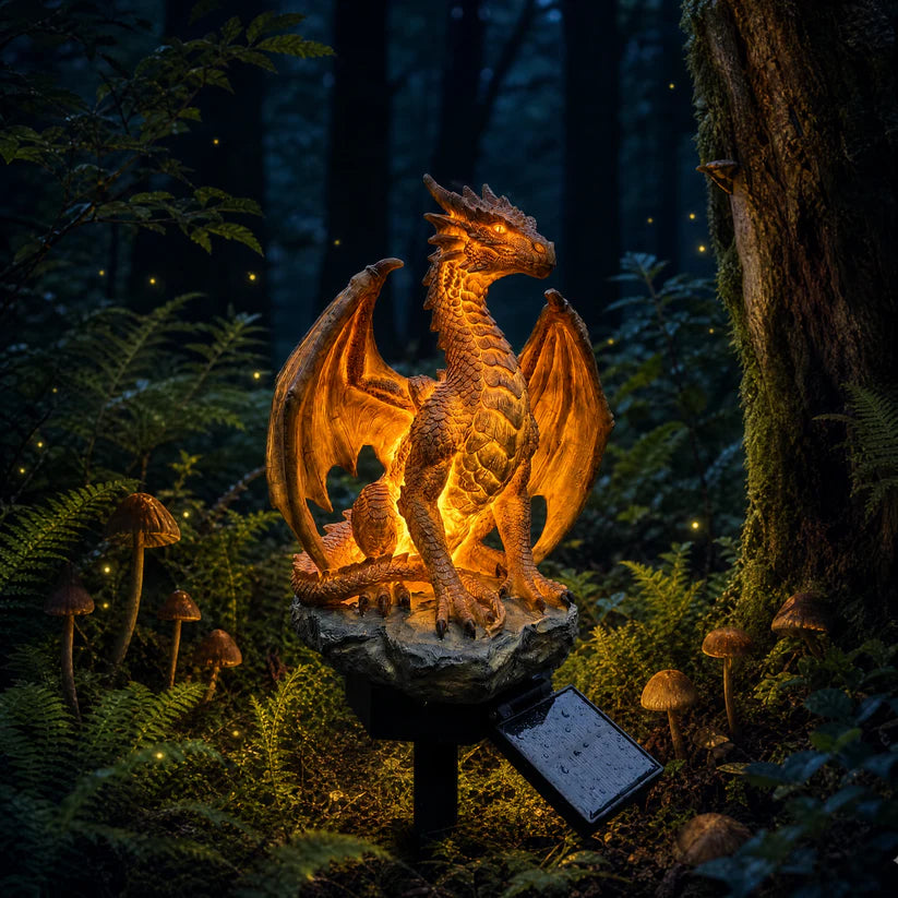 Solar Dragon Garden Statue Light🐲