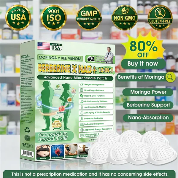 Berberine Moringa Nano Microneedle Wellness Patch🟢
