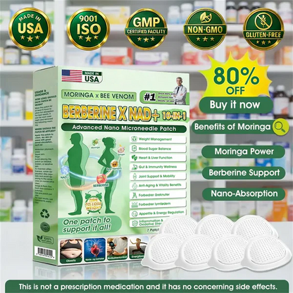 Berberine Moringa Nano Microneedle Wellness Patch🟢