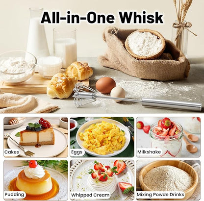 2 PCS Rustproof Hand Push Whisk For Baking & Daily Drinks✨