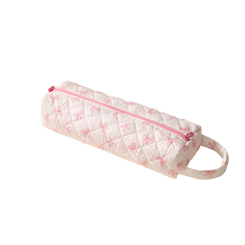 Quilted Multi‑Purpose Storage Bag, Portable Zipper Cosmetic Makeup Pouch 🎒